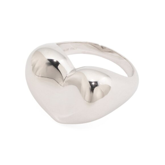 MILOR SILVER Silver Made In Italy Sterling Silver Polished Heart Ring - Picture 1 of 2